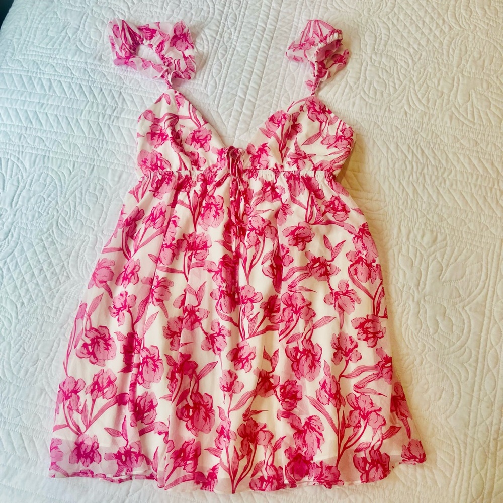 Hello Molly Cream and Pink Summer Dress